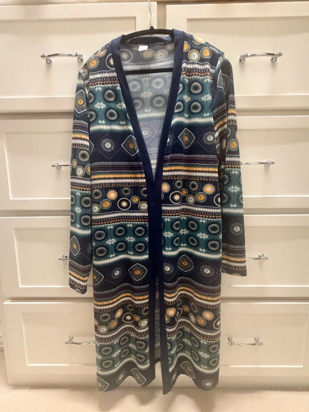 Sunshine & Rodeos long duster, open-front cardigan - 2X
